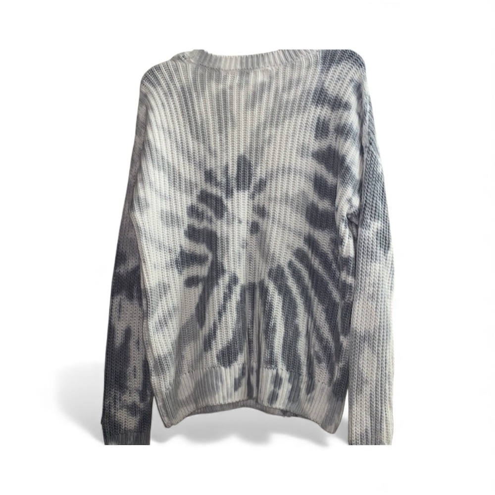 PINK Victoria's Secret Gray Tie-Dye V-Neck Sweater EUC - Picture 3 of 7